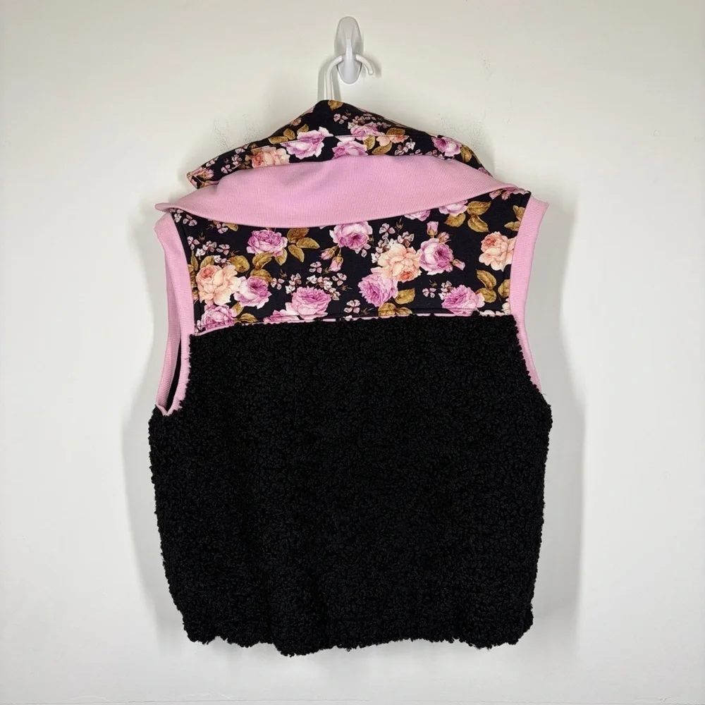 For Love & Lemons X Victoria’s Secret Floral Fleece Vest Size XS